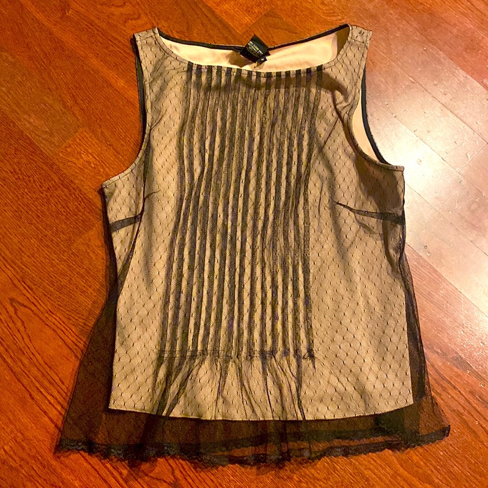 BCBGMaxazria Sleeveless Lace Blouse